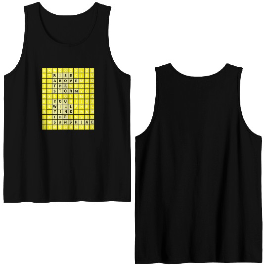 Rise Above The Storm Puzzle Design Double Sided Tank Tops