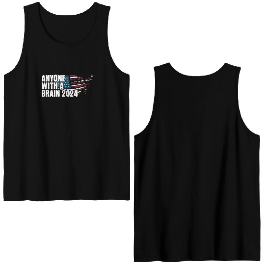 2024 Brain Vote Democracy Anti-Trump Double Sided Tank Tops