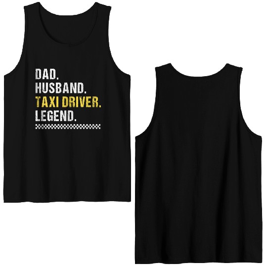 Dad Taxi Driver Double Sided Tank Tops