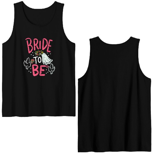 Bride To Be Engagement Marriage Bachelorette Party Double Sided Tank Tops