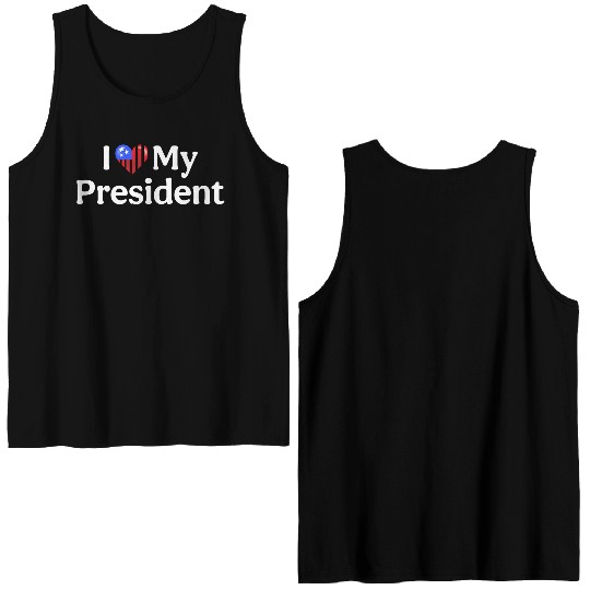 I Love My President 2024 election Double Sided Tank Tops