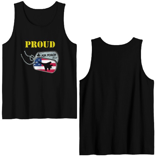 Proud Air Force Mom Double Sided Tank Tops