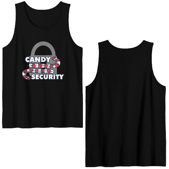 Candy Security Mom Dad Matching Birthday Costume Double Sided Tank Tops