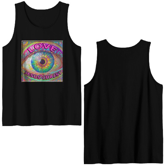 Eye (I) Love JESUS CHRIST Double Sided Tank Tops
