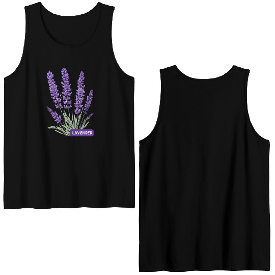 Lavender - Pot Label Double Sided Tank Tops