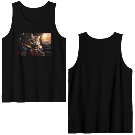 The Feline Space Suit Double Sided Tank Tops