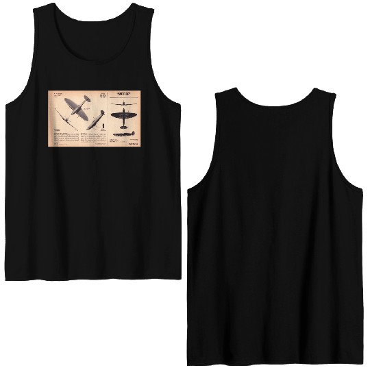 Spitfire Recognition Sheet Double Sided Tank Tops