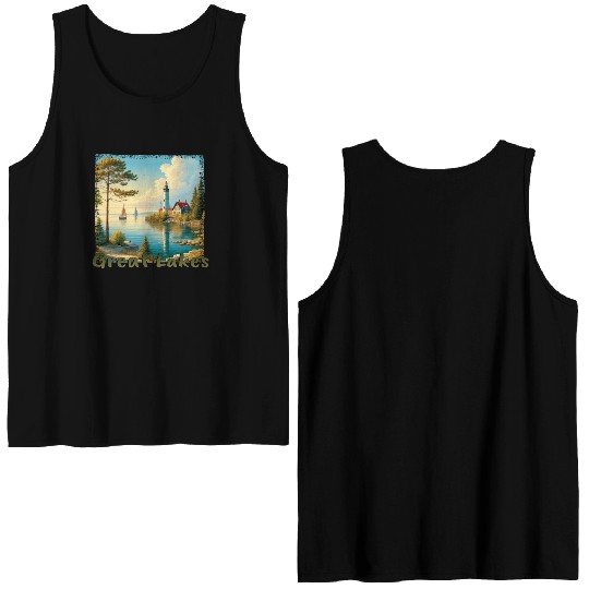 Great Lakes USA - Sailing and Motorboating Double Sided Tank Tops