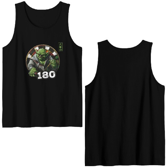 Darts 180 Green Game Champ Dart - Dart Team Double Sided Tank Tops