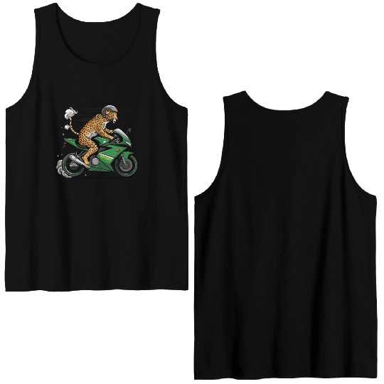 leopard drive motor Double Sided Tank Tops