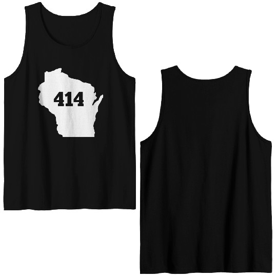Wisconsin 414 Area Code Double Sided Tank Tops