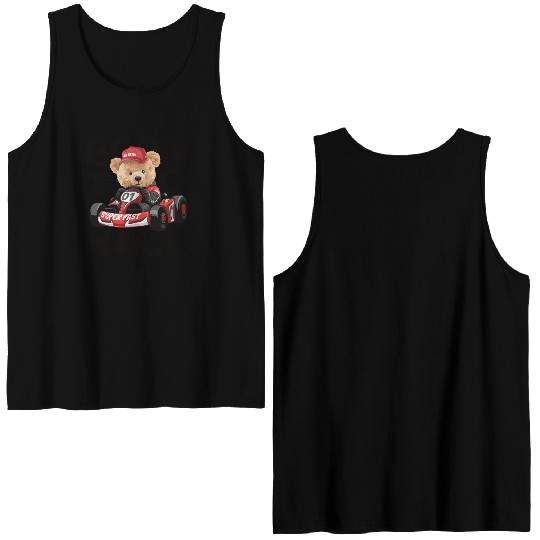 Born To Race Motorsport Car Racing Driver Kart Double Sided Tank Tops