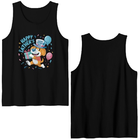Pawsitively Pawesome: Dog Dad Father's Day Double Sided Tank Tops