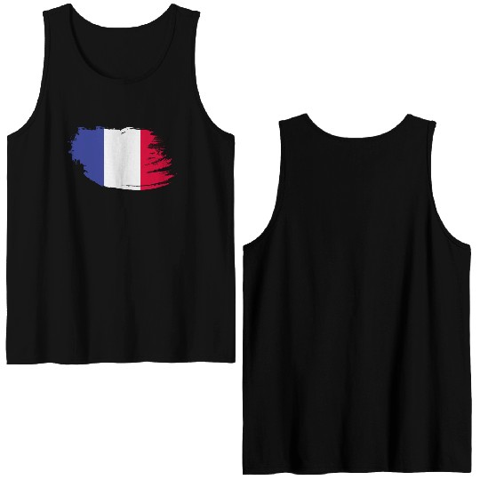 Flag of France, French national flag Double Sided Tank Tops