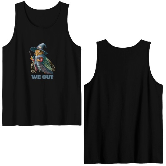 Funny Cicada We Out Cute Cicada Brood Emergence Double Sided Tank Tops