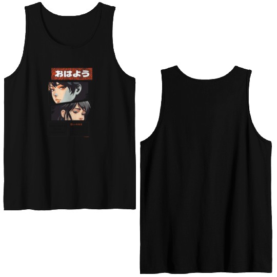 Anime Streetwear Design Double Sided Tank Tops
