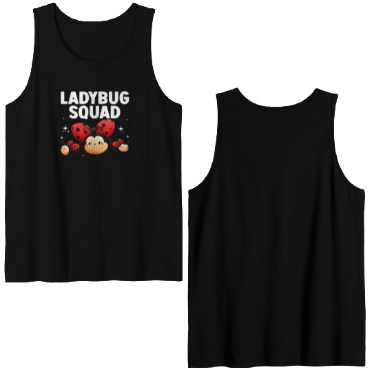 Cute Ladybug Squad Art Insect Ladybug Lover Double Sided Tank Tops