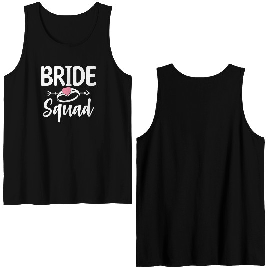 Bride Squad Bridal Party Bachelorette Party Double Sided Tank Tops