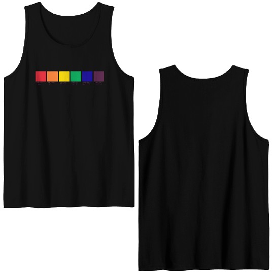 LGBT COLOR PANTONE PALLETE GAY COMMUNITY DESIGN Double Sided Tank Tops