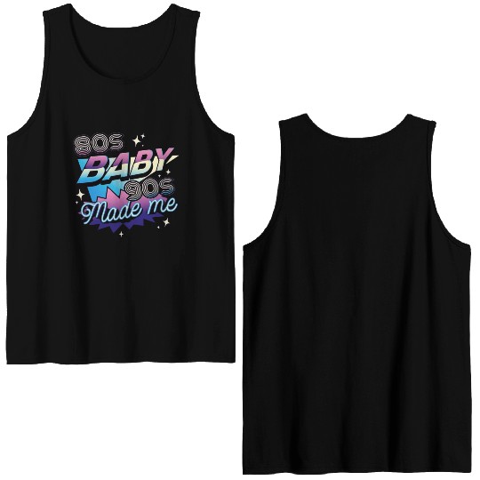 80s music,80s fashion lovers Double Sided Tank Tops