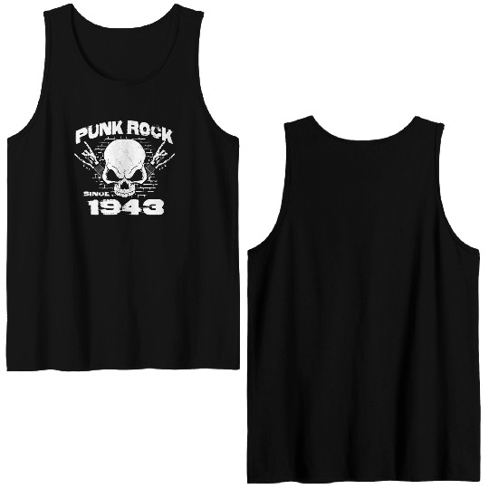 Punk Rock Since 1943 - Skull Rock Hands 81st Double Sided Tank Tops
