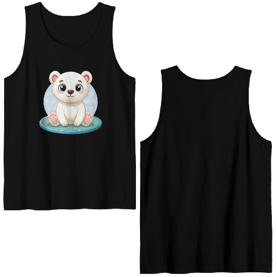 polar bear cub Double Sided Tank Tops