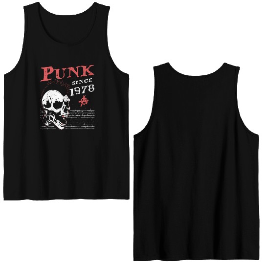 Punk Since 1978, Punks Not Dead, 46 Years Old and Double Sided Tank Tops