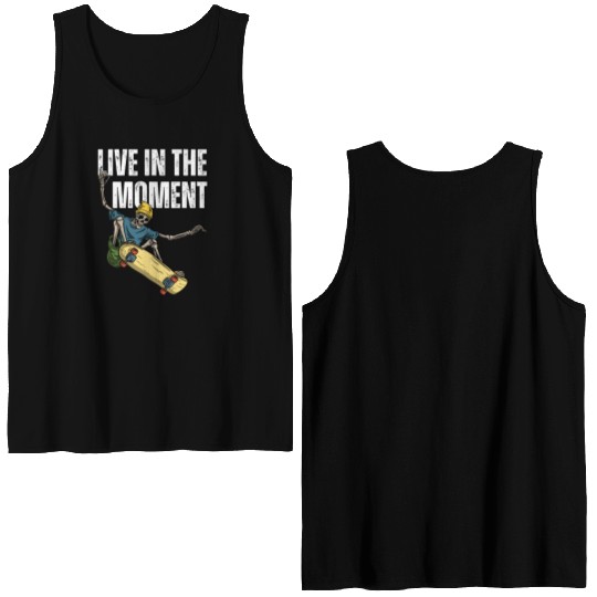 Skater's Live in the Moment Inspiration Double Sided Tank Tops