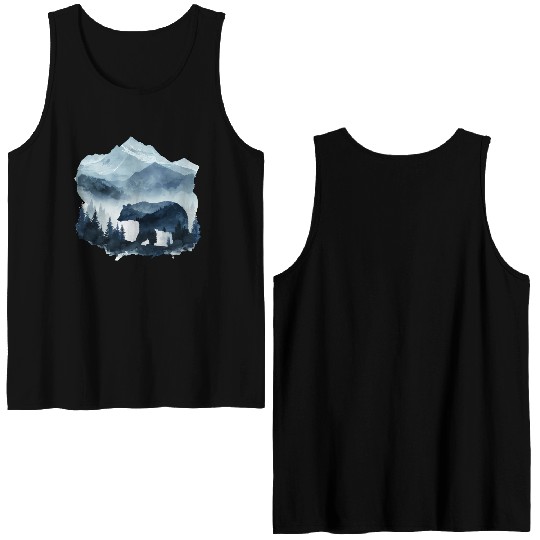 a painting that expresses nature and animals Double Sided Tank Tops