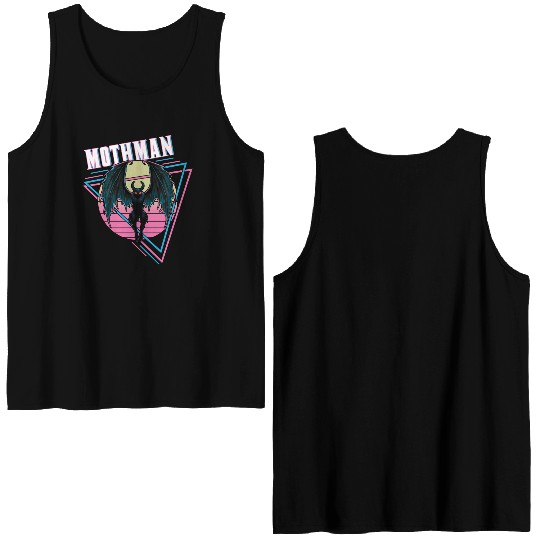 Mothman Retro Vintage Monster Creepy Cryptid Double Sided Tank Tops