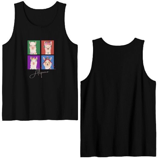 Four squares Alpaca Double Sided Tank Tops