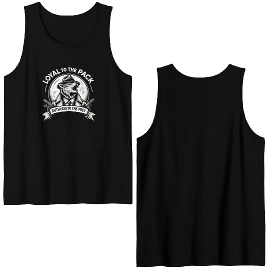 Mobster Gangster Mafia Organized Crime Boss Double Sided Tank Tops