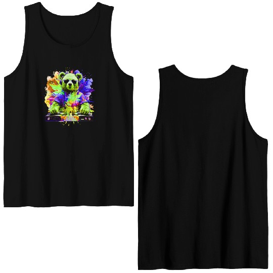 Rave Techno House Party EDM Festival Goa Electro Double Sided Tank Tops
