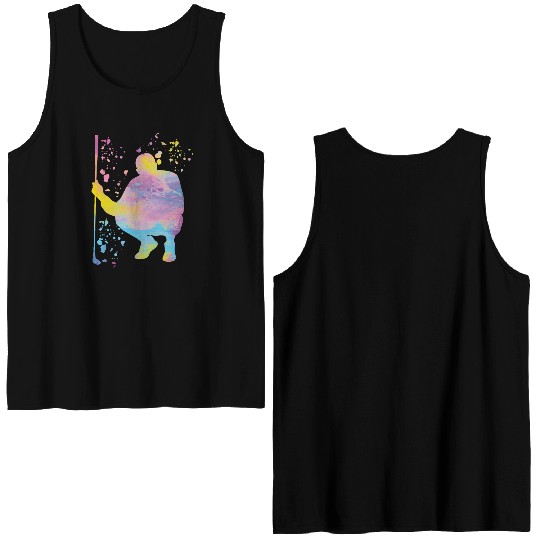 Golfer Colorsplash Kids Miniature Golf Double Sided Tank Tops