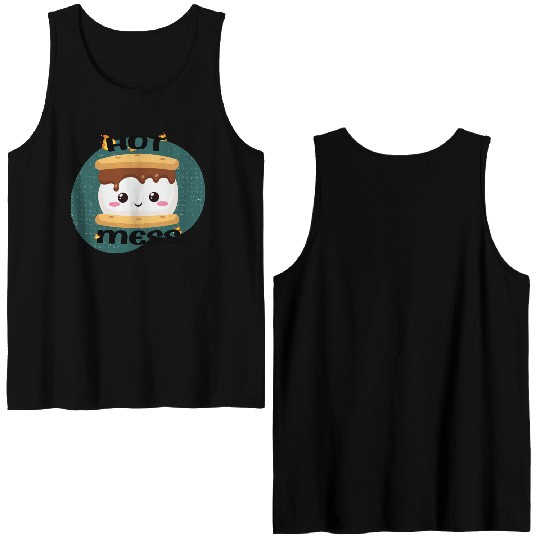 Hot Mess Kawaii S'more Meme Double Sided Tank Tops