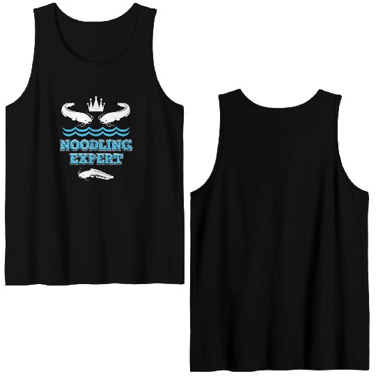 Noodler Catfish Fishing Noodling Expert Double Sided Tank Tops