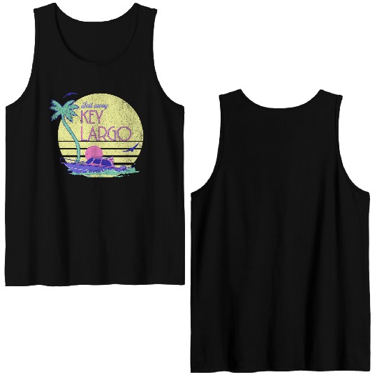 Sail Away Yacht Rock Key Largo Boating Double Sided Tank Tops