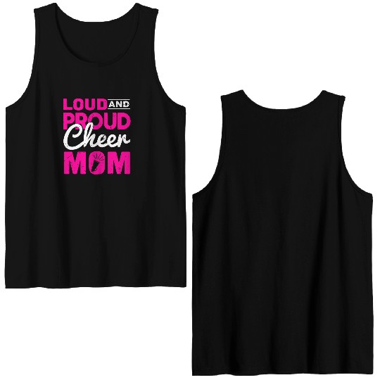 Loud & Proud Cheer Mom Cheerleading Mother's Day Double Sided Tank Tops