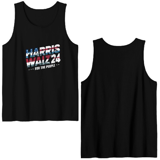 Harris Walz 2024 Kamala Harris Double Sided Tank Tops