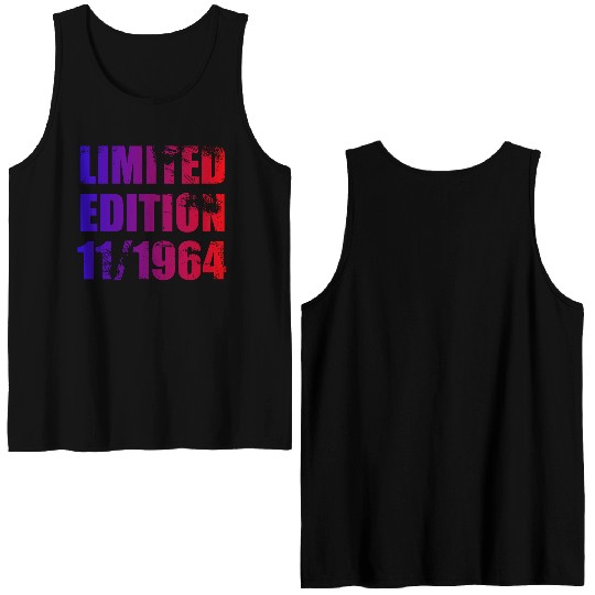 60th birthday Limited Edition 11/1964 Double Sided Tank Tops