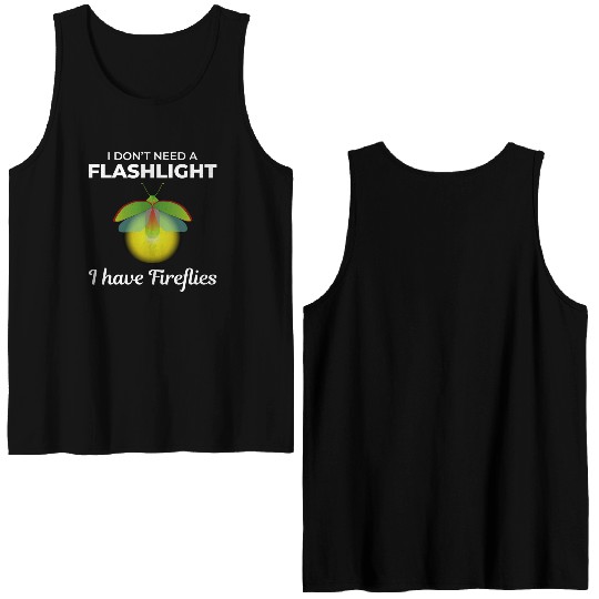 Fireflies Firefly Lightning Bug Insect Collector Double Sided Tank Tops