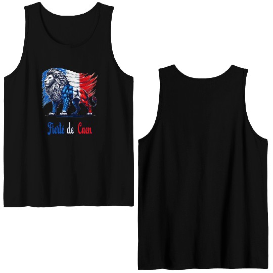 The pride of Caen flag design Double Sided Tank Tops