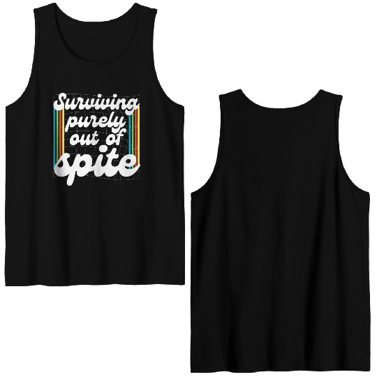 Surviving Purely Out Of Spite Double Sided Tank Tops