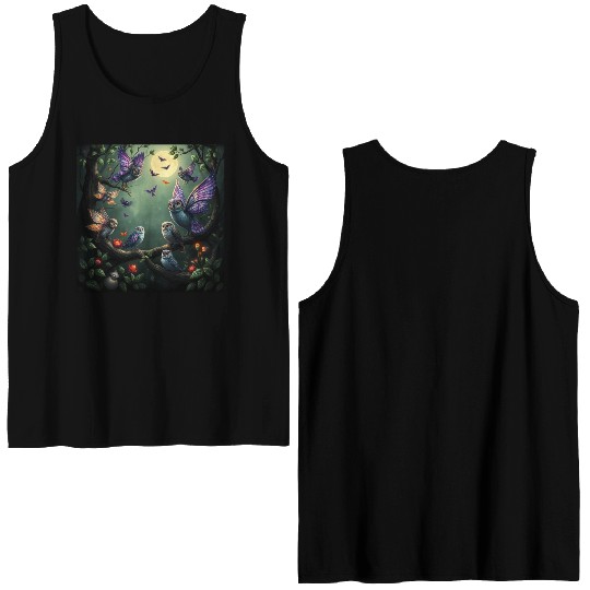 Enchanted Forest Creatures Halloween Ideas Double Sided Tank Tops
