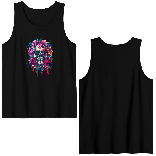 Santa Muerte - Mexican Folk Culture Saint Double Sided Tank Tops