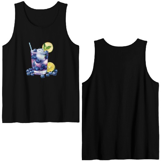 Blueberry Lemon Cocktail Double Sided Tank Tops