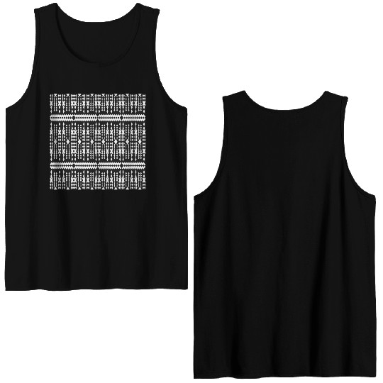 Traditional tribal geometric pattern. Double Sided Tank Tops