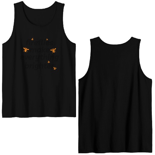 Fireflies Firefly Lightning Bug Insect Collector Double Sided Tank Tops