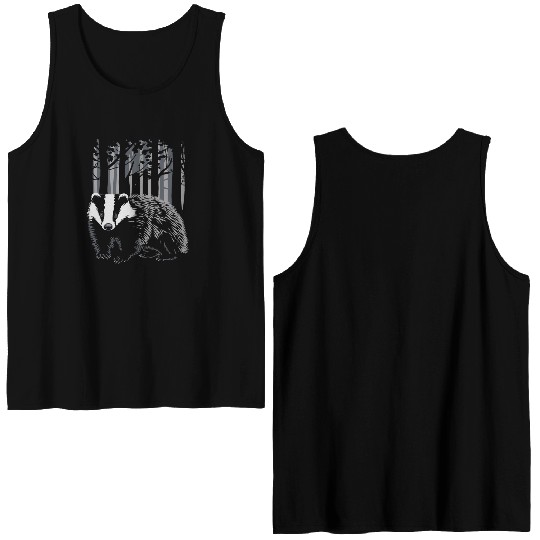 Cottagecore Forest Badge Scene Double Sided Tank Tops