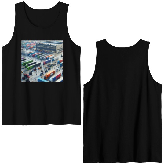 Big Trucking Company Double Sided Tank Tops